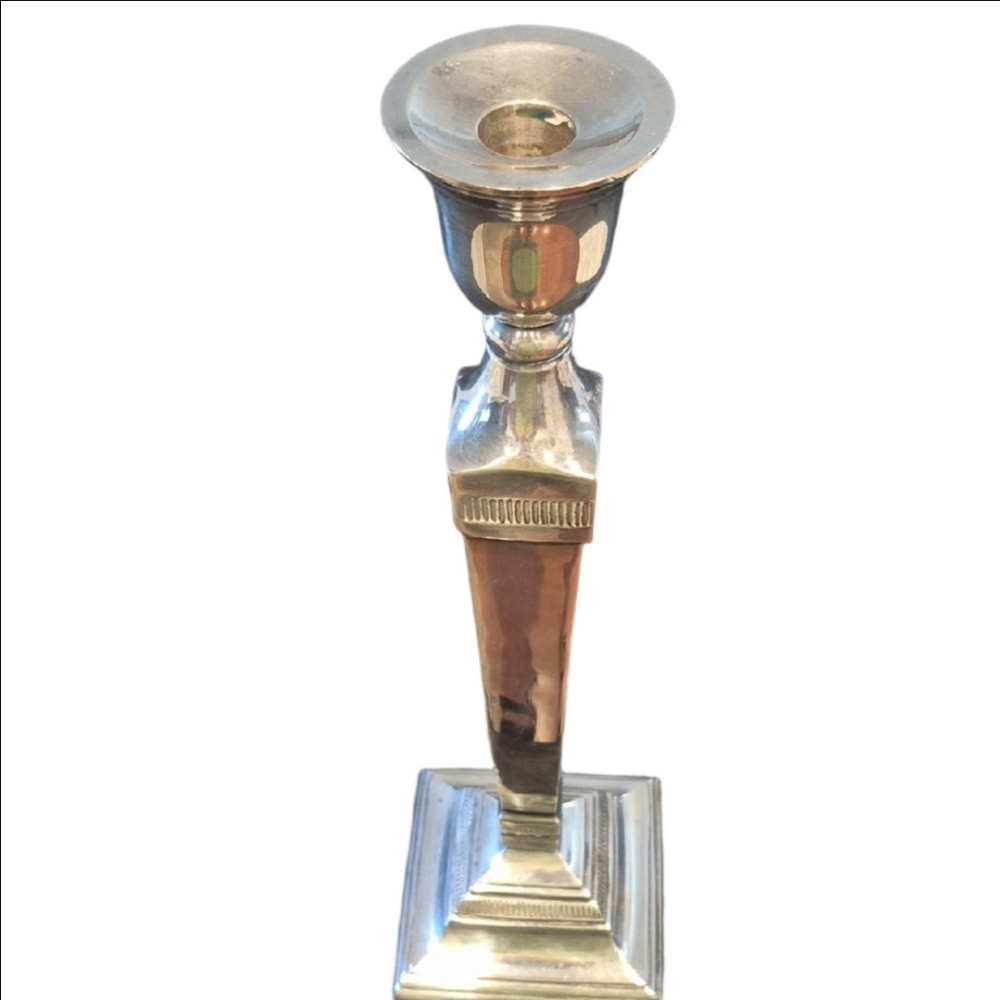 Pottery Barn Maxfield Hotel Large Silver Candlestick